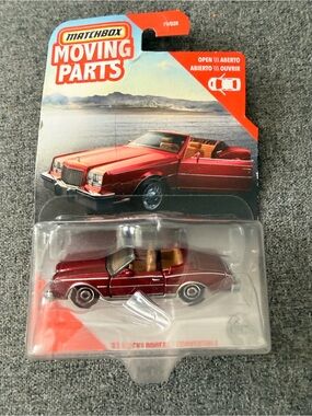 Match red convertible die-cast with tan interior